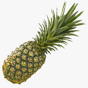 Realistic Whole Pineapple 3D model